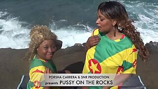 I’m Mesmerized By Nina Rivera And Porsha Carrera’s Steamy Lesbian Beach Encounter!