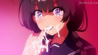 They teach the couple how to have sex in anime hentai.