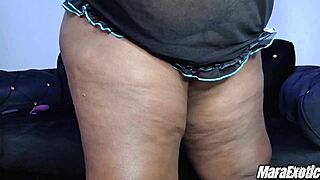 Fat Ass Mature Ebony Reaches Solo Orgasm with Toys