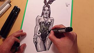 Quick Sketch Of Sexy Girl In Latex