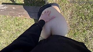 Caught Sucking Monster Cock In Public Park!