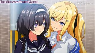 They teach the couple how to have sex in anime hentai.