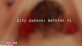 Kity Hudson relaxes in the bath tub