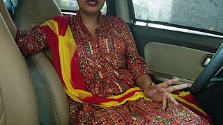 Punjabi Wife Fucked By Husband In Car