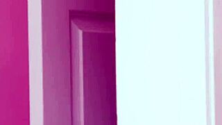 Asian roomies super sloppy blowjob for a cam show