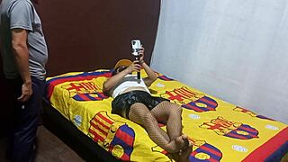 i found my stepmom recording erotic stuff, then she asked me to help with the homemade sex tape