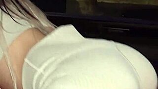 skinny petite girl gets ass job and dry humping, cum on yoga pants