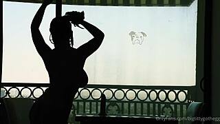 Big Titty Goth Egg Silhouette Dildo Riding Shaved Pussy