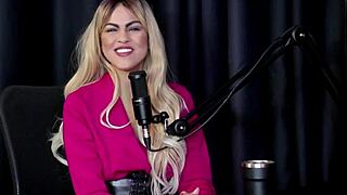 Angel Baronesa in sheer red records fetishes, experiences with women, back to porn with husband