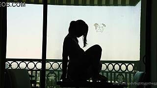 Big Titty Goth Egg Silhouette Dildo Riding Shaved Pussy