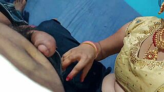 Beautiful married bhabhi gives blowjob at wedding!