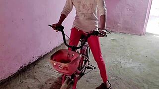 village girl banged while cycling, friends catch us in action