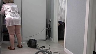 A mature housewife's private moments captured behind scenes