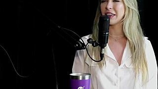 milena moreau in sheer red lingerie explores solo squirting with vibrator