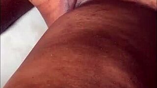 fucking this beautiful ebony girlfriend's pussy on the bed. so delightful!