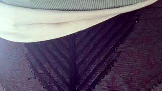 elza kom teases in nylon tights for fetish fans