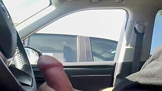 Daring public flashing in risky outdoor spots