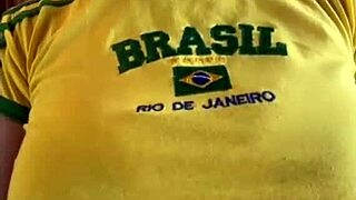 Hot stepmom removes her bra to reveal milky tits for a teasing show