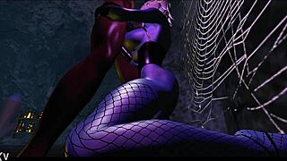 the man eater in this anime hentai cartoon devours her prey with intense passion