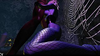 the man eater in this anime hentai cartoon devours her prey with intense passion