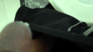 i masturbated in the restroom and came all over my shaved cock