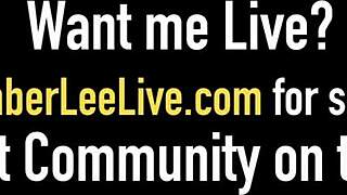 Ball bouncing handjob with sexy kimber lee in gloves