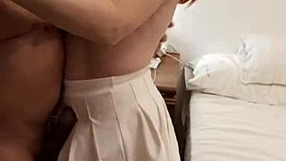 Opening Girlfriend's Ass For First Time Until Creampie