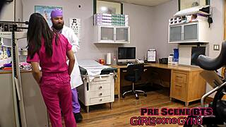 nurse misty addams gagging in latex close up