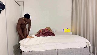 Slut seduces with huge anal dildo and flogger spanks