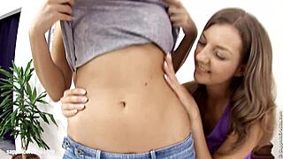 Sensual lesbian sex scene with Misha and Du