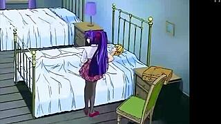 two hot blonde lesbians get naughty in bed together