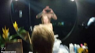 18-year-old teen's first time in a mall with a skinny student