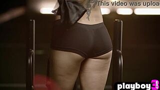 amazing workout with big ass babes and hot blonde coach sarati