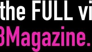 Busty brunette katie fey lounges nude on the bed