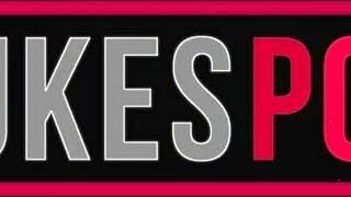 fitness model with big boobs gets oiled up and covered in cum during pov session