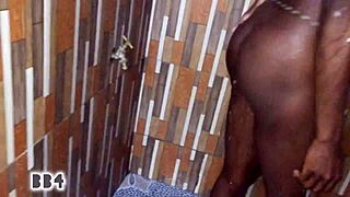 In The DIRTY Bathroom, She Gets DOGGY Sex And A CUMSHOT From The Black Guy