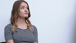 Security guard catches shoplifter teen 18+ on camera and bangs her hard in uniform! 😱