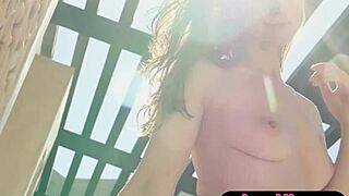 Petite Czech Beauty Strips Naked Outdoors To Flaunt Curvy Figure Intensely