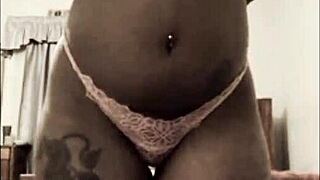 Huge ebony milf with saggy tits shakes big ass in compilation