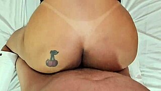 Boldly Rolling Up Milf's Ass Without Condom in See-Through Red and Sheer