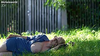 On this hiking trip, why are you flashing your saggy tits downblouse in public?