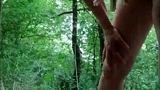 Slave F Humiliated in Forest with Handcuffs