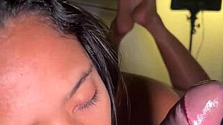 In this amateur couple story, she enjoys every inch of the huge BBC