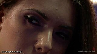 Gorgeous lesbians engage in anal fisting session