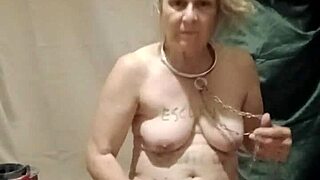 maid slave gets humiliated with handcuffs and bent over in french maledom scene