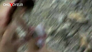 check out this round booty babe on the beach getting cum in mouth