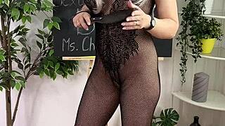 Beautiful Teacher In Roleplay With Glasses And Nylon.