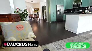 i can't resist khloe kapri's wet teen 18+ pussy getting creampied in the kitchen by her stepdaddy - dadcrush