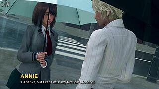 in eternum episode 19, the 3d cartoon hentai features teen characters in a game setting