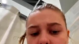 shaved pussy fingering in public big tits orgasm